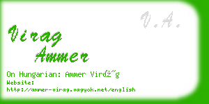 virag ammer business card